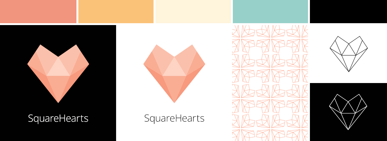 SquareHearts branding